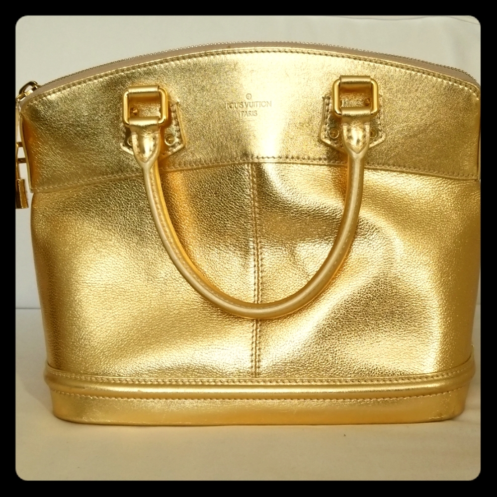 Louis Vuitton Gold Suhali Leather Tote